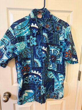 Barefoot in Paradise Men’s Hawaiian Shirt Size M